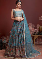 Wonderful Lehenga Choli in Sky Blue